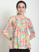Multi Floral Pure Cotton Top