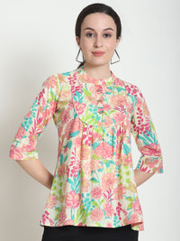 Multi Floral Pure Cotton Top