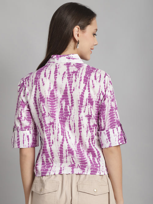 Tie and Dye Printed Pure Cotton Short Top