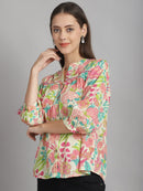 Multi Floral Printed Floral Pure Cotton Top