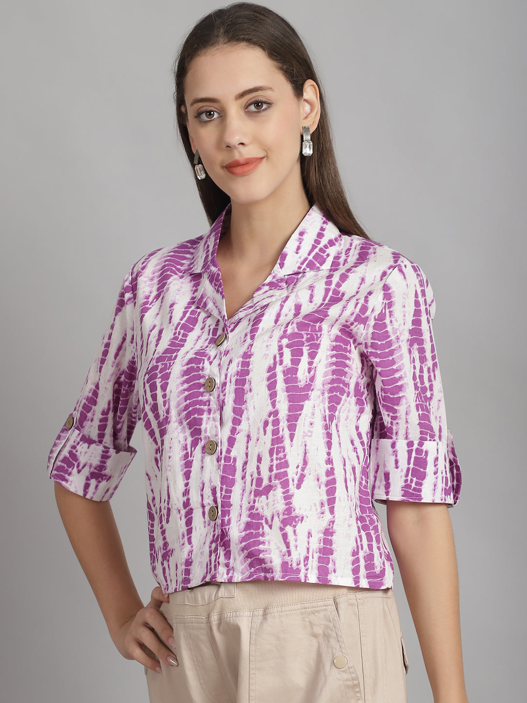 Tie and Dye Printed Pure Cotton Short Top