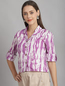 Tie and Dye Printed Pure Cotton Short Top