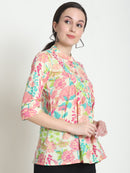 Multi Floral Pure Cotton Top