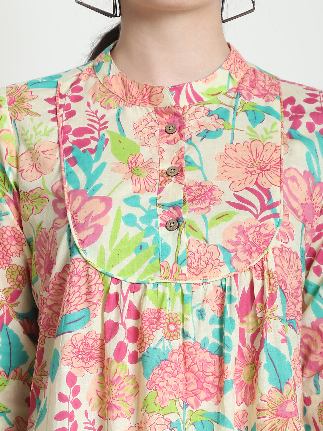 Multi Floral Pure Cotton Top