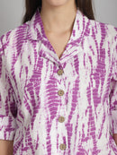 Tie and Dye Printed Pure Cotton Short Top