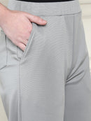 Frempy Women's High-Rise Relaxed Straight Leg Formal Trousers - Grey