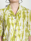 Olive Tie and Dye Pure Cotton Short Top