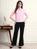 Blush Pinstripe Button-Down Shirt