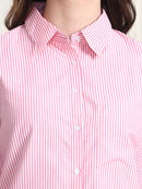 Blush Pinstripe Button-Down Shirt