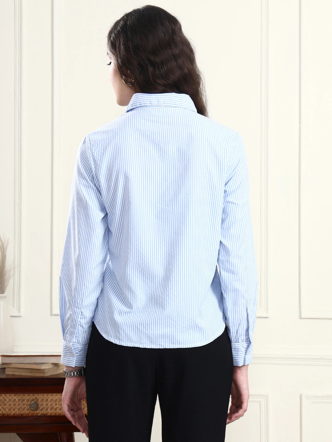 Blue & White Striped Shirt