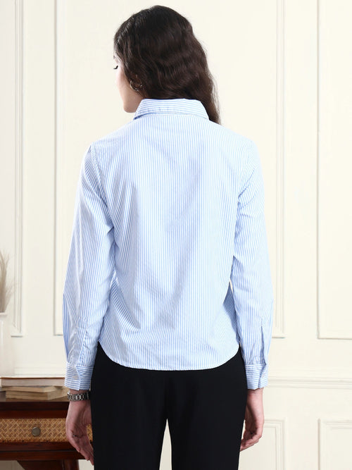 Blue & White Striped Shirt