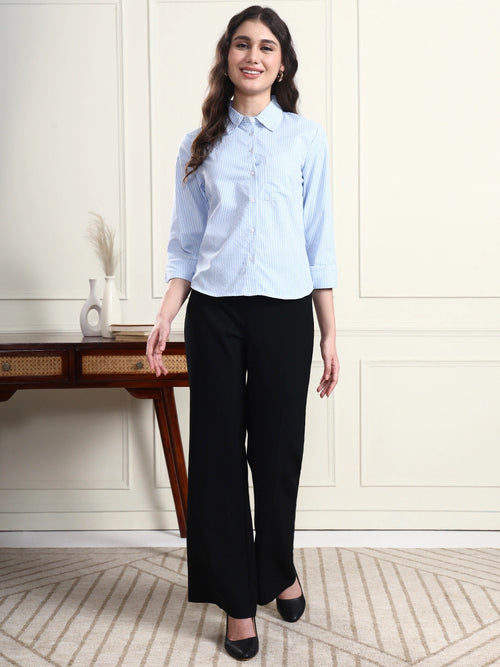 Blue & White Striped Shirt
