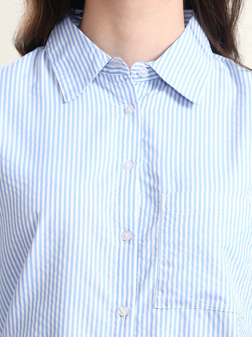 Blue & White Striped Shirt