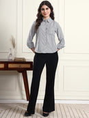 Charcoal Grey Pinstripe Shirt