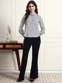 Charcoal Grey Pinstripe Shirt
