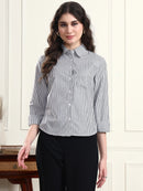 Charcoal Grey Pinstripe Shirt