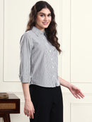Charcoal Grey Pinstripe Shirt